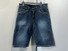 EDWIN edwin エドウ ィン デニムハーフパンツ ジーンズ ショートパンツ 31インチ M相当 メンズ ブルー インディゴ ウォッシュ加工 5ポケット カジュアル アメカジ 古着 管理No.：O14074_K-1_60
