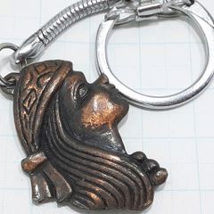 複数購入値引 アイヌ 女性 横顔 メノコ 레트로 銅 観光 旅行 登山 記念 キーホルダー M39327