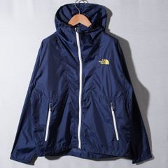 ノースフェイス THE NORTH FACE ナイロンジャケット M ネイビー イエロー ロゴ刺繍 アウトドア テック ストリート 古着 f7008