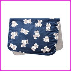 新品・ 미사용 3way ブランケット ポンチョ ボレロ レディース ひざ掛け 膝掛 おしゃれ かわいい 可愛い 北欧柄 オフィス 肩掛け フランネル ふわふわ 巻ける 持ち運び シュナウザー NV 犬 イヌ ネイビー 青 紺 グレー SBD-496-03