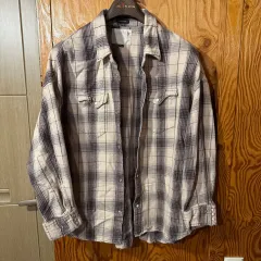 R13 オーバ レッド CHECK シャツ