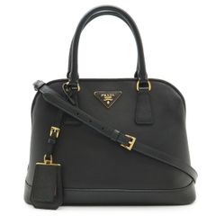 PRADA プラダ トライアングルロゴ ハンドバッグ 2WAY ショルダーバッグ レザー NERO ブラック 黒 ゴールド金具 国内ブティック購入品 BN2567