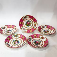 Royal Albert ロイヤルアルバート レディカーライル ソーサー 受け皿 13.8㎝ 14.2㎝ サイズ違い 5枚セット カップなし K-129