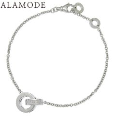 BVLGARI(ブルガリ) ローマンソルベ ブレスレット アメジスト/ピンクトルマリン ホワイトゴールド K18WG 9.1g パープル紫 ピンク レディース 40802215473【中古】【アラモード】