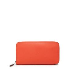 エルメス アザップ シルクイン ロング ラウンドファスナー 長財布 オレンジ ヴォーエプソン レディース HERMES 1-0294793