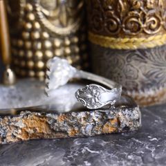 19th CENTURY〜THE EARLY 20th CENTURY EU VINTAGE SILVER CUTLERY FORK BANGLE/19世紀〜20世紀前半ヨーロッパ古着シルバーカトラリーフォークバングル