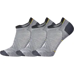 スマートウール メンズ アンダーウェア 靴下 アンクル Smartwool Run Zero Cushion Low Ankle Sock Multipack Light Gray グレー