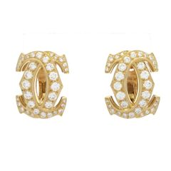 Cartier(カルティエ) ピアス美品 ペネロープ K18YG×ダイヤモンド パヴェダイヤ