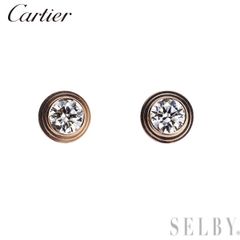 カルティエ K18PG ダイヤモンド ピアス ダムール SM