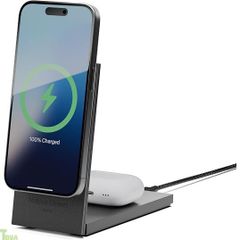 ブラック Native Union（ネイティブユニオン） Rise 2-in-1 マグネット式ワイヤレス充電器 - Qi2認証 & MagSafe対応 - 15W高速充電 折りたたみ式充電スタンド iPhone Duo、18 Pro/Pro Max、 5対応