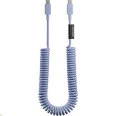 Native Union USB-C Pop Cable XL - カールコード 伸縮式 - 2.4m 超高耐久 充電ケーブル iPhone Duo、18 Pro/Pro Max、iPad Pro M5、Galaxy S26、Fold8対応（アズール）