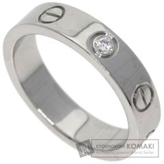 CARTIER カルティエ ミニ ラブリング 1P ダイヤモンド #47 リング・指輪 K18WG レディース [中古]