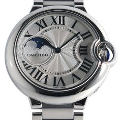 箱・ギャラ付 美品 Cartier カルティエ バロンブルー ドゥ カルティエ WSBB0021 4034 ムーンフェイズ 自動巻き メンズ