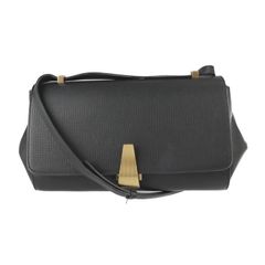 BOTTEGAVENETA ボッテガヴェネタ ANGLE アングル ショルダーバッグ 576143 カーフレザー ブラック ゴールド金具 パルメラート クロスボディ
