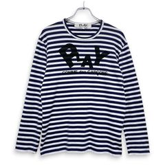 PLAY COMME des GARCONS プレイ 꼼데가르송 長袖 ボーダー カットソー ロンT Tシャツ SizeM RR261206