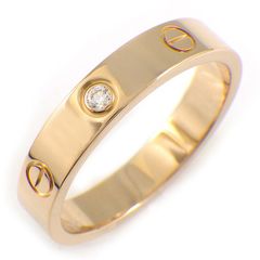 カルティエ Cartier リング ラブ スモールモデル SM B4050757 1ポイント ダイヤモンド 0.02ct K18PG 16.5号 / #57 【中古】