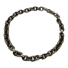 CHROME HEARTS 크롬 하트 2354-304-7610-9100/PAPER CHAIN ​​7 종이 체인 7 팔찌 실버 925 길이 20cm 인보이스 부속 FB4651