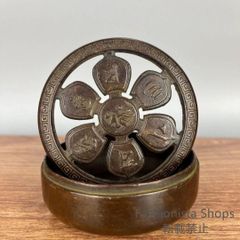 신품 미사용 香炉 六字真言香炉 茶道香炉 銅製品 装飾品 工芸品 置物