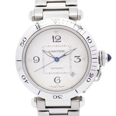 【6wkc0150】カルティエ パシャ デイト W31031H3 シルバー文字盤【中古】腕時計 メンズ