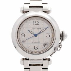 【6wkc0197】カルティエ パシャC W31023M7 シルバー文字盤【中古】腕時計 ボーイズ