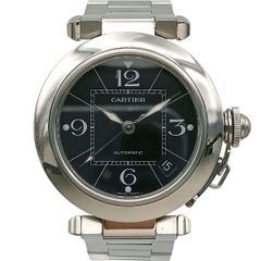 CARTIER カルティエ パシャC デイト 35ｍｍ 自動巻き ボーイズサイズ 腕時計 W31076M7 ボーイズ ステンレススチール ブラック 中古
