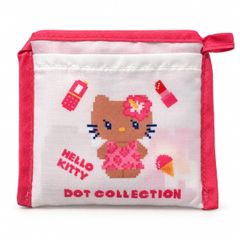 新品・ 미사용 日焼けキティ エコバッグ 軽量 持ち運び プレゼント 折りたたみ コンパクト レジバッグ サブバッグ ショッピングバッグ DOT COLLECTION マイバッグ バック 買い物 산리오 キティちゃん ハローキティ グッズ アイテム