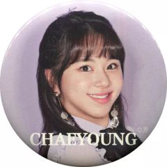 중고 バッジ・ピンズ 単品 チェヨン パープル “#TWICE2”復刻デザイン缶バッジ 「CD #TWICE3 初回限定盤B」 封入特典