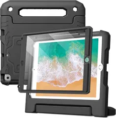 【即納】【数量限定】9.7インチ (2018/2017)用 第6/5世代 子供用ケース iPad 液晶保護フィルム付き JETe
