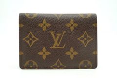 ルイ ヴィトン モノグラム ポルト2カルト ヴェルティカル カード パスケース LV M60533 PVCレザー 茶 ブラウン Louis Vuitton 8053k