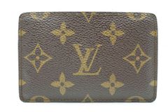 ルイ ヴィトン モノグラム カードケース パスケース M56364 Unisex PVCレザー 茶 ブラウン Louis Vuitton 8045h