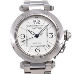 カルティエ CARTIER W31074M7 パシャC デイト ホワイト 自動巻き ユニセックス 良品 腕時計 N#151030