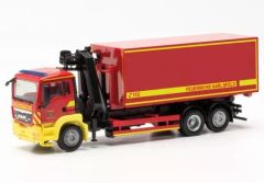 중고 ミニカー 1/87 MAN TGS M 交換式 ローダートラック クレーン付き “カールスフェルト消防署” HE096775
