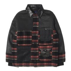 【新品】JUNYA WATANABE MAN COMME des GARCONS コムデギャルソン ジャケット M 25AW FILSON 異素材 ドッキング クレイジーパターン 縮絨 シャツジャケット WP-J013 コラボ【メンズ】