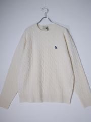 HACHI. The SHIBUTORA Factoryハチ 2025AW CABLE KNIT PULLOVER WHITEケーブルニットプルオーバー新品【L】【MKNA80667】