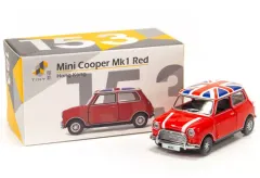【中古】ミニカー Tiny City No.153 ミニ クーパー ユニオンジャック ルーフ(レッド) [ATC64542]