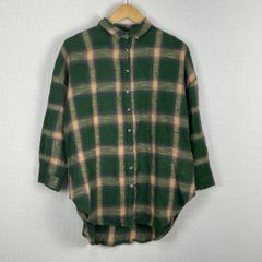 LUPILIEN ルピリアン 長袖シャツ チェック コットン100% グリーン F レディース 古着 ナチュラル