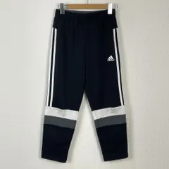 adidas アディダス トラックパンツ サイドライン ブラック 150 キッズ 古着 スポーツMIX 送料無料