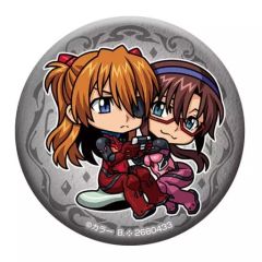 중고 バッジ・ピンズ アスカ＆マリ 缶バッジ 「ガシャポン 쿠지 エヴァンゲリオン あそーと07」 C상