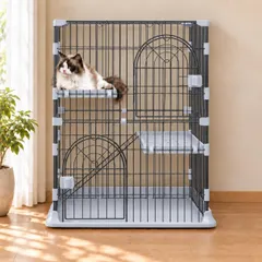 【大人気】N&S Sサイズ キャットランドケージ 猫ケージ 大型 折りたたみ キャットケージ ワイド扉 多頭飼い 脱走防｜在庫あり
