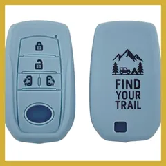 【激安】[Native Deer] シリコン製 キーケース スマートキーカバー 4ボタン FIND YOUR TRAIL アッシ