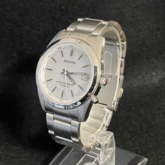 가동품 CITIZEN 시티즌 REGUNO 레그노 전파 태양광 시계 H415-T017274 실버 화이트 다이얼