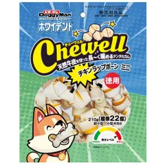 【激安】（まとめ買い）ドギーマン ホワイデント Chewell チキンラップボーンミニ 徳用 210g(標準22個) 犬用おやつ