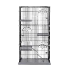 中古 ★新品★猫 ケージ 多段 猫ゲージ 3段 組立式 脱走防止 広々スペース スチール製 留守番 多頭飼い キャットハウス  即納