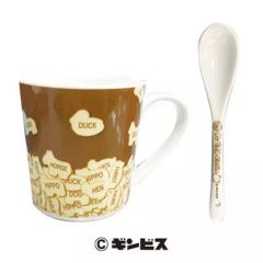 중고 マグカップ・湯のみ ブラウン スプーン付きマグ 「たべっ子どうぶつ」