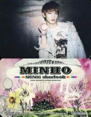 【中古】コレクションカード(男性) SHINee/ミンホ(Minho)/横型・背景黒/裏面花柄模様/CD「Sherlock」(日本盤)特典トレーディングカード