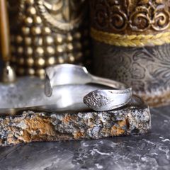 19th CENTURY〜THE EARLY 20th CENTURY EU VINTAGE SILVER CUTLERY BUTTER KNIFE BANGLE/19世紀〜20世紀前半ヨーロッパ古着シルバーカトラリーバターナイフバングル