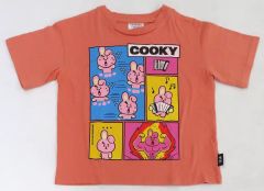 중고 Tシャツ COOKY ジョングク キッズキャラクターTシャツ ピンク 130サイズ 「BT21×CIAOPANIC TYPY」