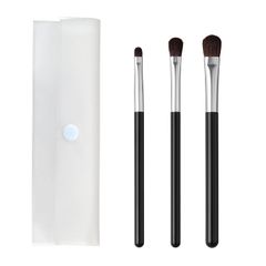 貝印 KAI cosmeup コスメアップ メイクブラシ アイシャドーブラシ 熊野筆 ケース付き 3本 1