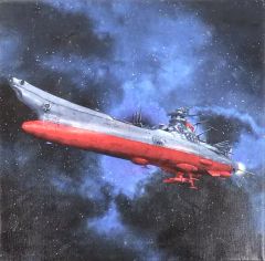 중고 キャンバスボード・キャンバスアート 宇宙戦艦ヤマト 宇宙翔ける艦 キャンバスアート ArtDeli 「宇宙戦艦ヤマト2199」