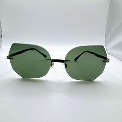 極美品 Ray-Ban レイバン RB8065 004/9A LightRay 偏光レンズ フチなし サングラス グリーン